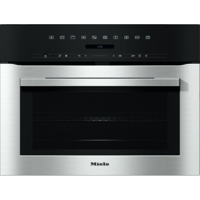Miele H7140BM CLST Built-in Compact Oven With Microwave Function , Directsensor S, 80-1000W Microwav