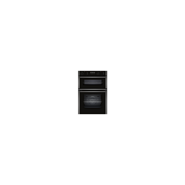 Neff U2ACH7AG7B N50 Built-In Electric Double Oven, Graphite Grey with Pyrolytic Cleaning, A Rated