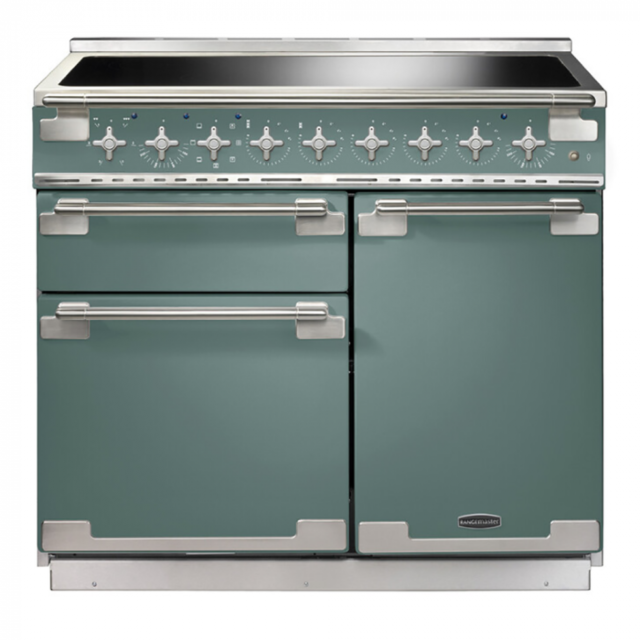 Rangemaster ELS100EIMG/ Elise 100cm Induction Range Cooker, Mineral Green