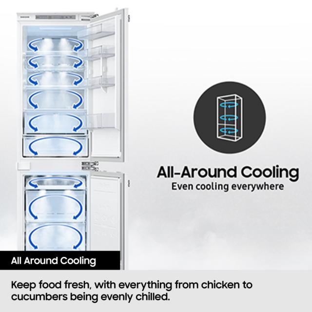 Samsung RB33B610EWW/EU Freestanding Fridge Freezer with SpaceMax™ Technology , White, 70/30, E Rated