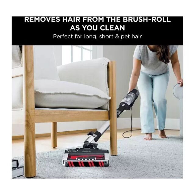 Shark HZ3000UKT Shark Stratos Anti Hair Wrap Plus Anti-Odour Corded Stick Vacuum - Black/Chrome