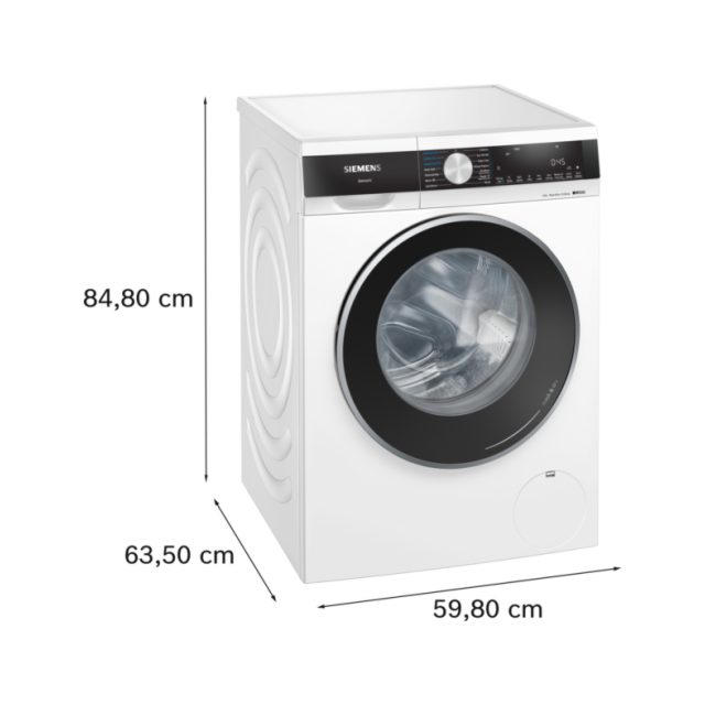 Siemens WN54G1A1GB iQ500 Freestanding Washer Dryer, 10kg/6kg, 1400 Spin, White, D Rated