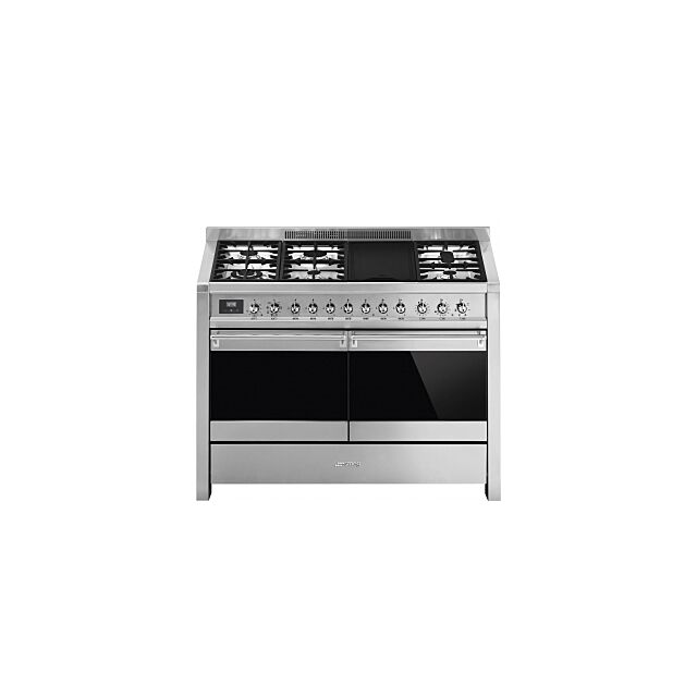 Smeg A4-81 120Cm Dual Fuel Opera Range Cooker, 6 Gas Burners + Electric Griddle