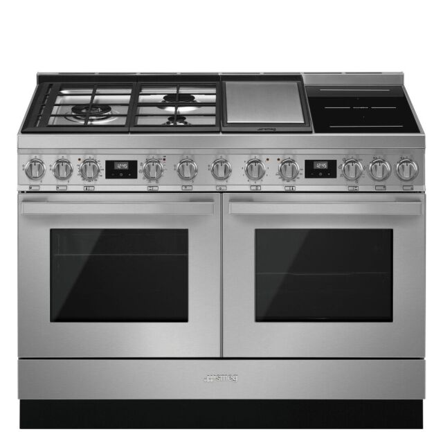 **EX DISPLAY Smeg CPF120IGMPX 120cm Portofino Dual Fuel Range Cooker Stainless Steel