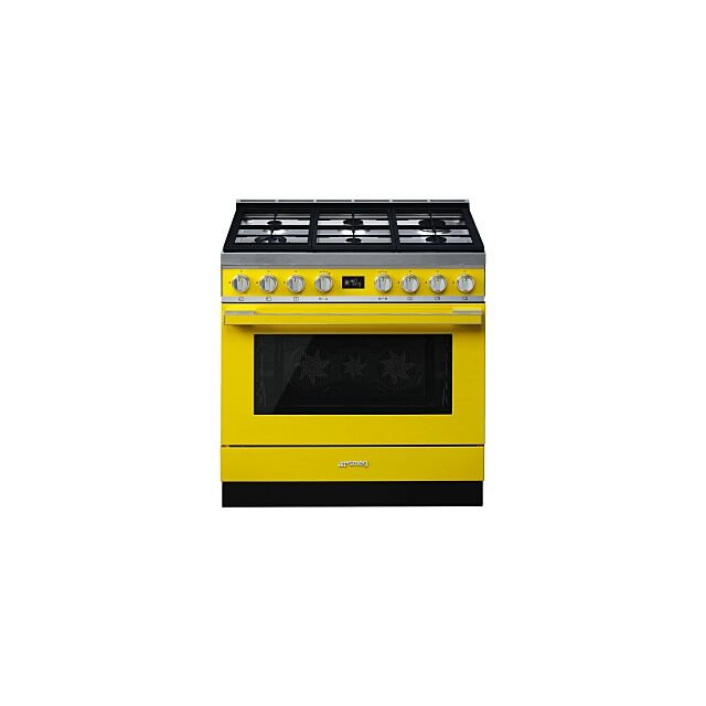 Smeg CPF9GP 90Cm Dual Fuel Single Cavity Portofino Range Cooker, Pyrolytic