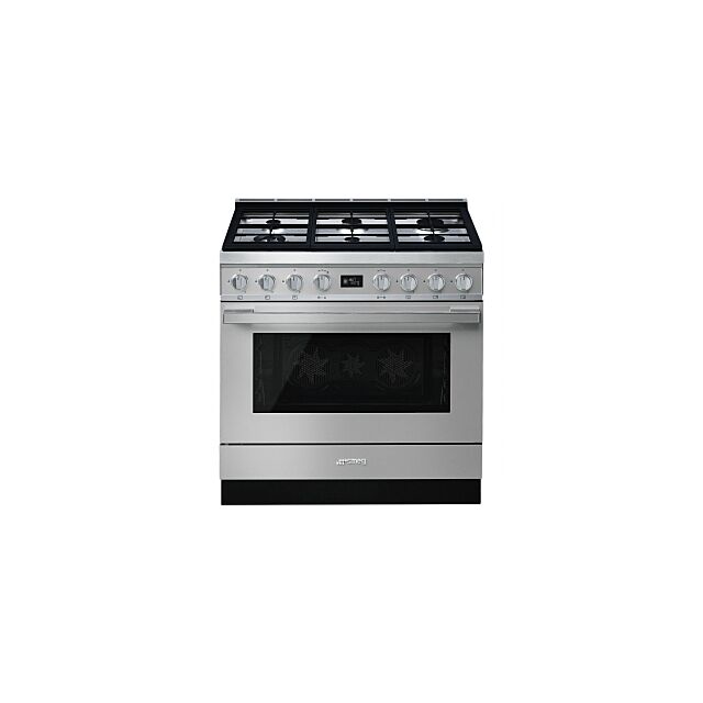 Smeg CPF9GP 90Cm Dual Fuel Single Cavity Portofino Range Cooker, Pyrolytic