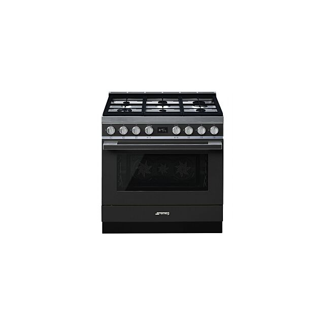 Smeg CPF9GP 90Cm Dual Fuel Single Cavity Portofino Range Cooker, Pyrolytic