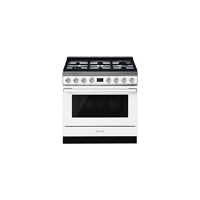 Smeg CPF9GP 90Cm Dual Fuel Single Cavity Portofino Range Cooker, Pyrolytic