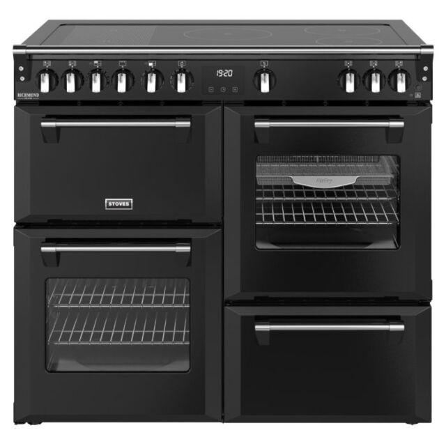 **EX DISPLAY Stoves ST DX RCA RICH 100Ei RTY BLK 100cm Richmond Deluxe Induction Range Cooker, 444411873