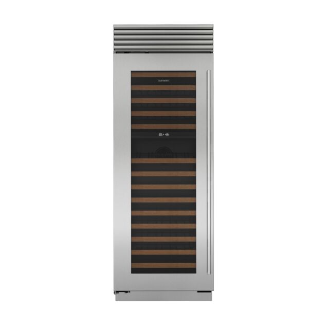 Sub Zero ICBCL3050W/S/T/L 762mm Classic Wine Storage, Left Hand Hinge, Stainless Steel and Glass wit