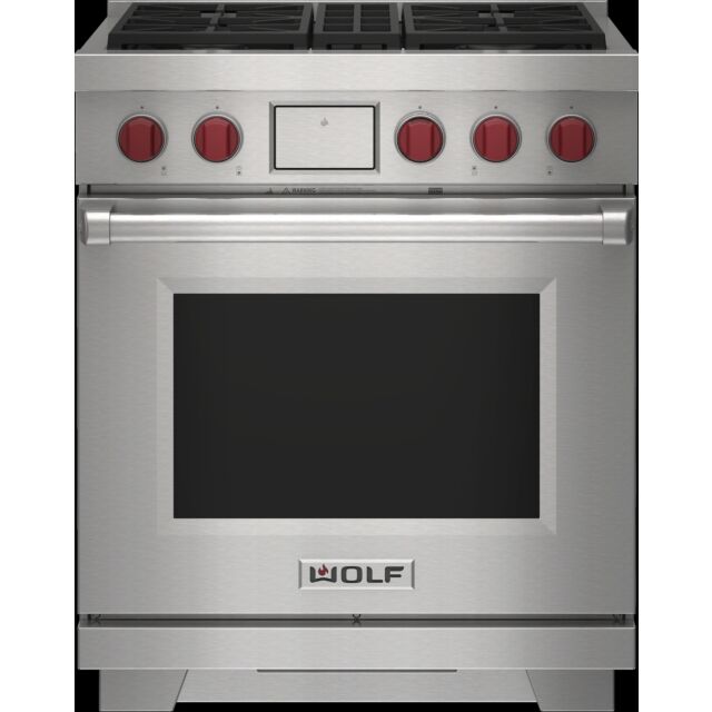 Wolf ICBDF30450/S/P 759mm Dual Fuel Range Cooker, 4 Gas Burners