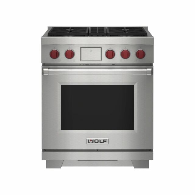 Wolf ICBDF30450/S/P 759mm Dual Fuel Range Cooker, 4 Gas Burners