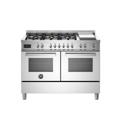 Bertazzoni PRO126G2EXT Professional 120cm Range Cooker Twin Oven Dual Fuel Stainless Steel