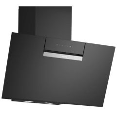 Bosch DWK87FN60B Series 4 80cm, Angled Glass Wall Mounted Extractor, Black Glass