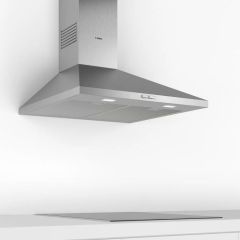Bosch DWP74BC50B Series 2 75cm Wide Wall Mounted Extractor, Pyramid Design, Stainless Steel