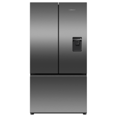 Fisher + Paykel RF540ANUB6 Freestanding Fridge Freezer French Door 900Mm, Recessed Handle, Black Ste