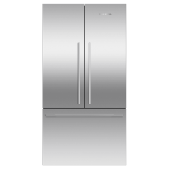 Fisher + Paykel RF610ADX6 Freestanding Fridge Freezer French Door 900mm, Designer Handle, Stainless 