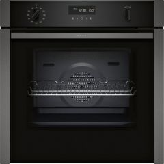 Neff B6ACH7HG0B N50 Built-In Single Oven, Slide Away Door, Self Cleaning, Graphite