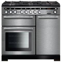Rangemaster EDL100DFFSS/C 100cm Dual Fuel Encore Deluxe Range Cooker, Stainless Steel