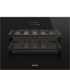 Smeg CVI618RWNR2 45Cm Dolce Dolce Stil Novo Eclipse Glass With Copper Trim Compact Wine Cooler - Rhh