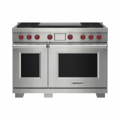 Wolf ICBDF48450DG/S/P 1216mm Dual Fuel Range Cooker, 4 Gas Burners, Double Griddle 